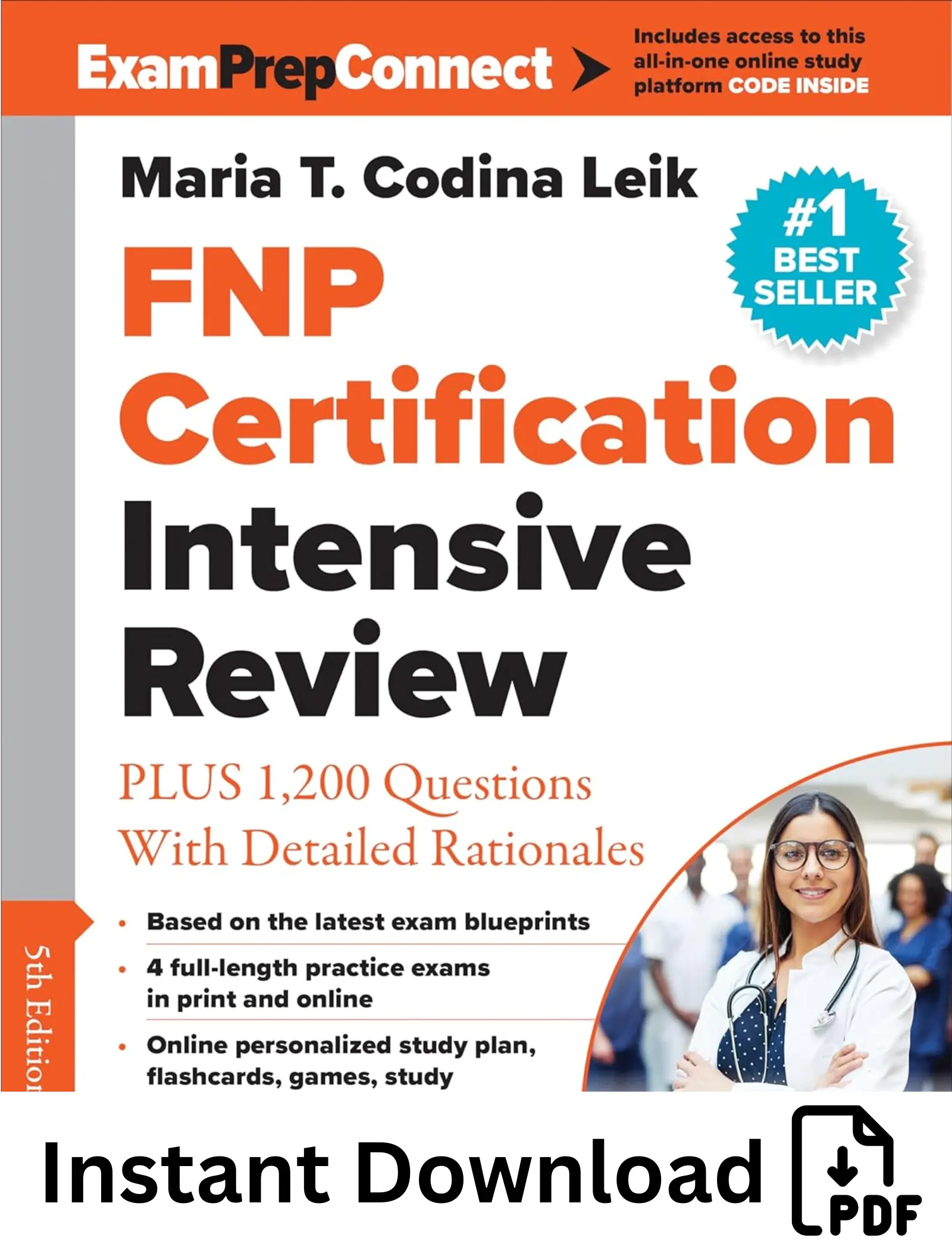 FNP Certification Intensive Review PLUS 1,200 Questions With Detailed Rationales 5th Edition FNP Certification Intensive Review: PLUS 1,200 Questions With Detailed Rationales 5th Edition - Image 1